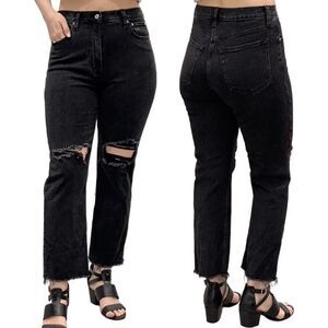 Abercrombie & Fitch The 90s Straight Curve Love Ultra High Rise Black Jean 26/2R